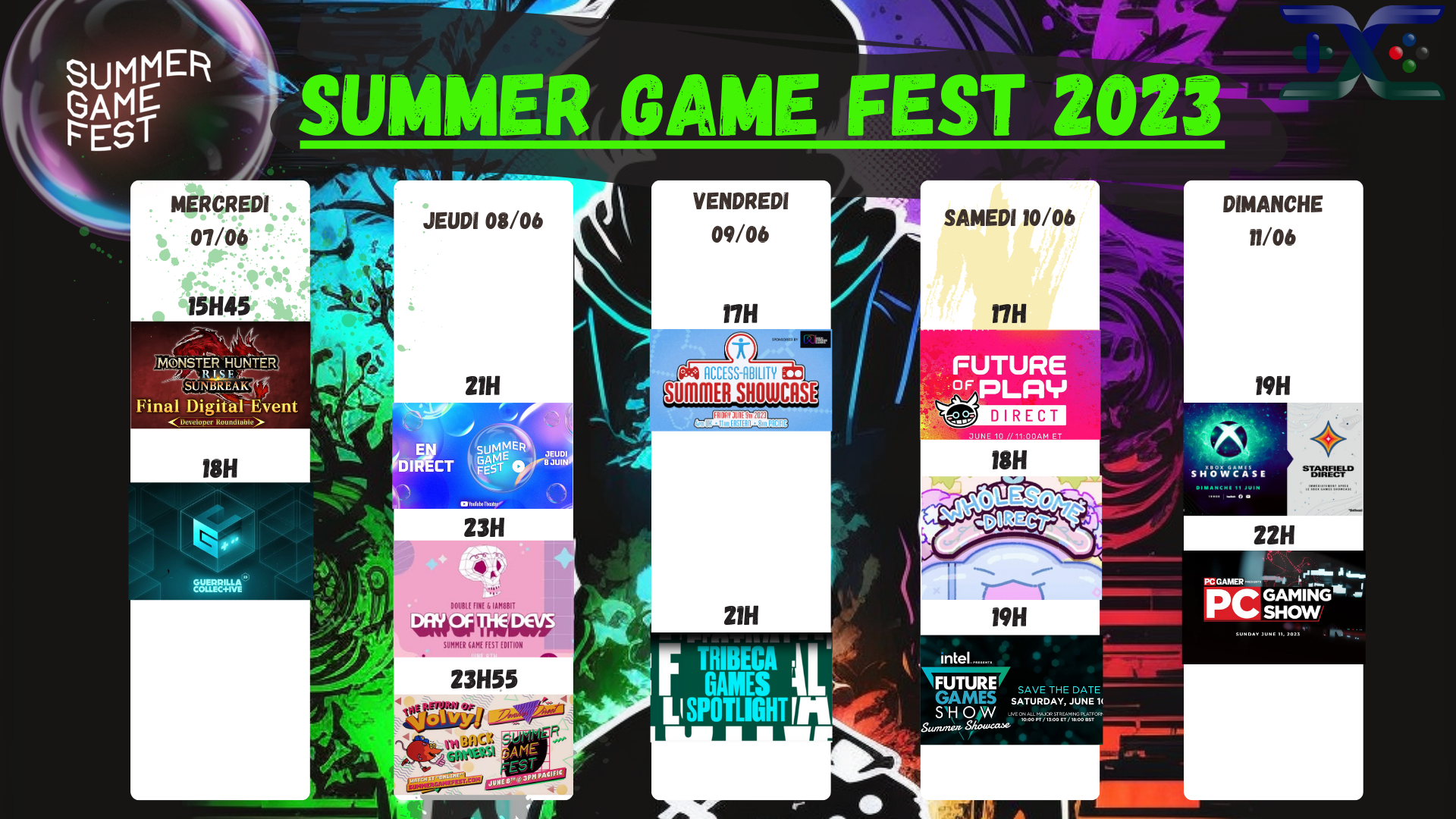 Planning de la Summer Game Fest